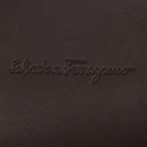 Salvatore Ferragamo Dark Brown Leather Handbag - Picture 9 of 16